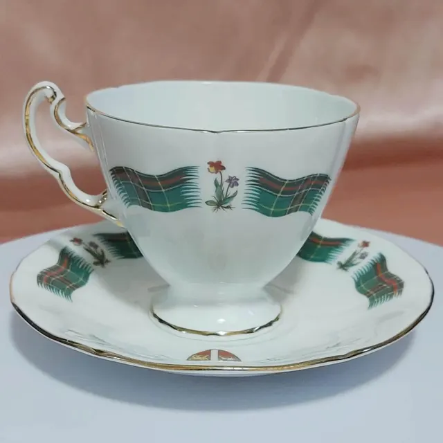 Royal Adderley Newfoundland Tartan Teacup & Saucer