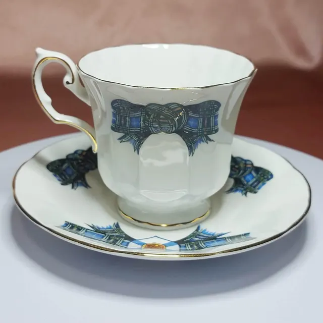 Elizabethan Nova Scotia Tartan Teacup & Saucer